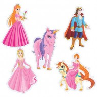 Themez Only Princess Paper Cutout 5 Piece Pack